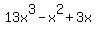 13x%5E3-x%5E2%2B3x