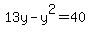 13y-y%5E2=40