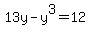 13y-y%5E3=12