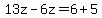 13z-6z=6%2B5