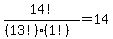 14%21%2F%28%2813%21%29%281%21%29%29=14