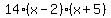14%28x-2%29%28x%2B5%29