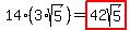 14%2A%283%2Asqrt%285%29%29=highlight%2842sqrt%285%29%29