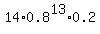 14%2A0.8%5E13%2A0.2
