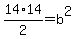 14%2A14%2F2=b%5E2