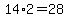 14%2A2+=+28