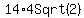 14%2A4Sqrt%282%29