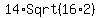 14%2ASqrt%2816%2A2%29