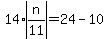 14%2Aabs%28n%2F11%29=24-10