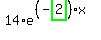 14%2Ae%5E%28%28-highlight_green%28+2+%29%29%2Ax%29