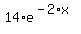 14%2Ae%5E%28-2%2Ax%29