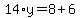 14%2Ay=8%2B6