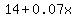 14%2B0.07x