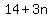 14%2B3n
