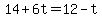 14%2B6t=12-t