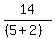 14%2F%28%285%2B2%29%29