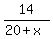 14%2F%2820%2Bx%29