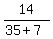 14%2F%2835%2B7%29