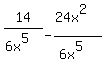14%2F%286x%5E5%29-%2824x%5E2%29%2F%286x%5E5%29