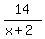 14%2F%28x+%2B+2%29