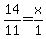 14%2F11+=+x%2F1