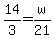 14%2F3+=+w%2F21