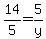 14%2F5=5%2Fy