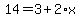 14=3%2B2%2Ax