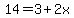 14=3%2B2x