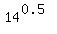 14%5E%280.5%29