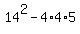 14%5E2+-+4%2A4%2A5