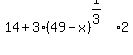 14+%2B+3%2A%2849-x%29%5E%281%2F3%29%2A2