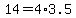 14+=+4%2A3.5