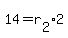 14+=+r%5B2%5D%2A2