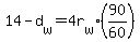 14+-+d%5Bw%5D+=+4r%5Bw%5D%2A%2890%2F60%29