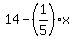14-%281%2F5%29x