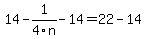 14-1%2F4n-14=22-14