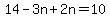 14-3n+%2B+2n=10