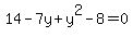 14-7y%2By%5E2-8=0