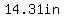 14.31in