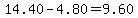 14.40+-4.80=9.60