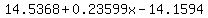 14.5368%2B0.23599x-14.1594