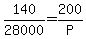 140%2F28000+=+200%2FP