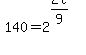 140=2%5E%282t%2F9%29