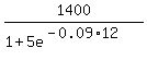 1400%2F%281%2B5e%5E%28-0.09%2A12%29%29