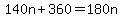 140n%2B360+=+180n