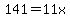 141=11x