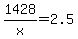1428%2Fx+=+2.5