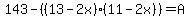 143-%28%2813-2x%29%2811-2x%29%29=A