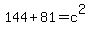 144%2B81=c%5E2